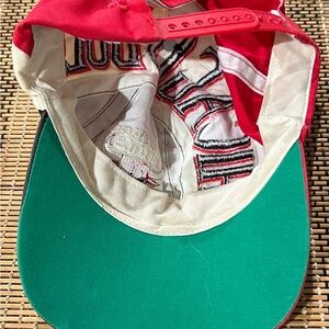 Vibrant Red and Green Old School Chicago Bulls Hat